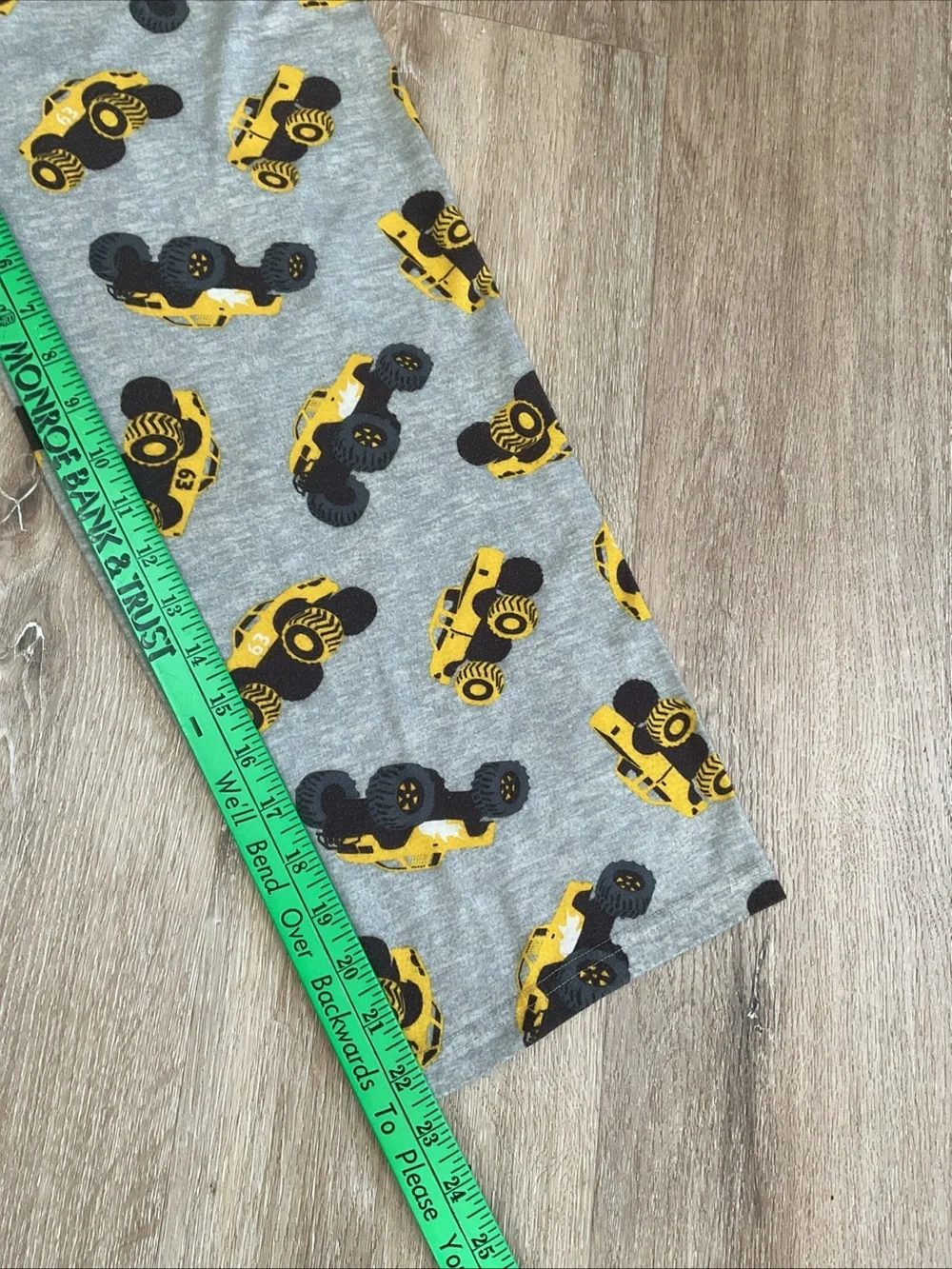 Carter's - Grey Pajama Pants with Yellow and Black Truck Print - Boys Size 10